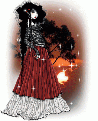 Gif animé gothique femme